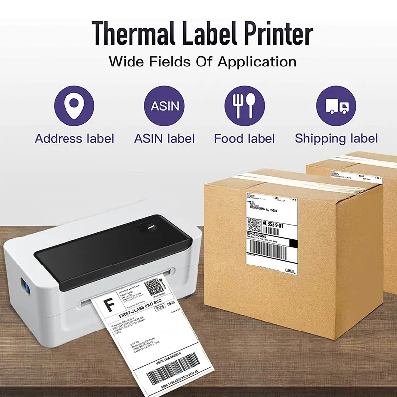 Thermal label printer 4 inch single thermal shipping label printer