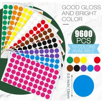 Colored Dot Stickers Custom Little Small Big Round Label