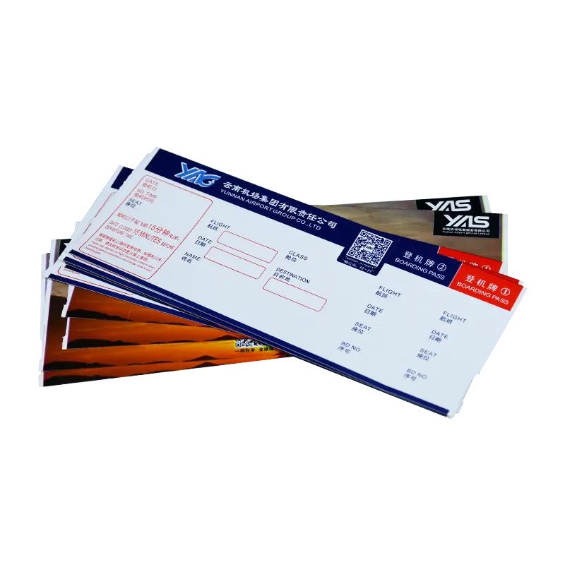 One of Hottest for 80 X 80 Thermal Paper Rolls -
 Custom Printing Thermal Paper Full Color Boarding Pass Ticket – Sailing