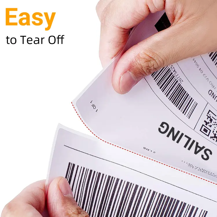 Best 4″x6″ waterproof barcode adhesive sticker direct thermal labels fanfold shipping label rolls near me