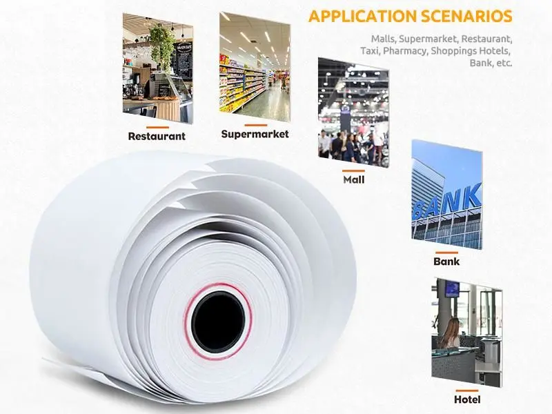Uses of different sizes of thermal paper