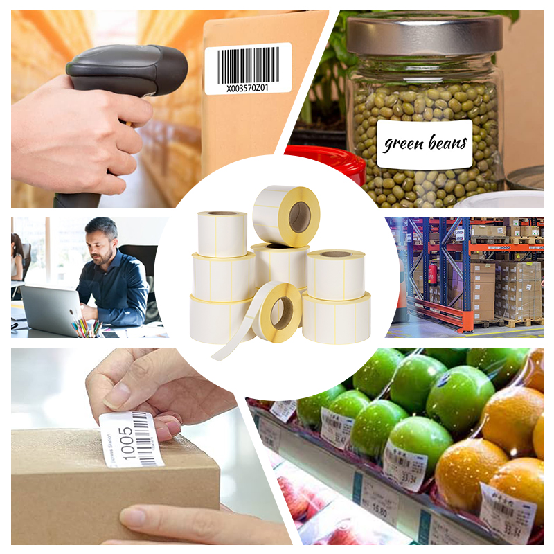 Thermal Labels Suppliers 38X28 40X22 50X25 60X40 100X50 26X16 In Saudi Arabia