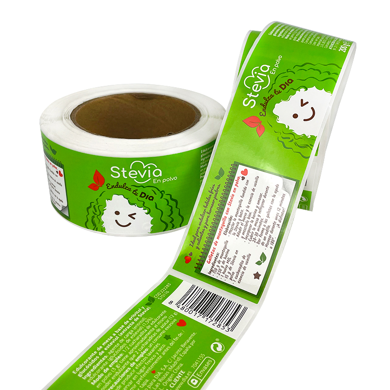 Custom adhesive waterproof sticker roll printing bottle label