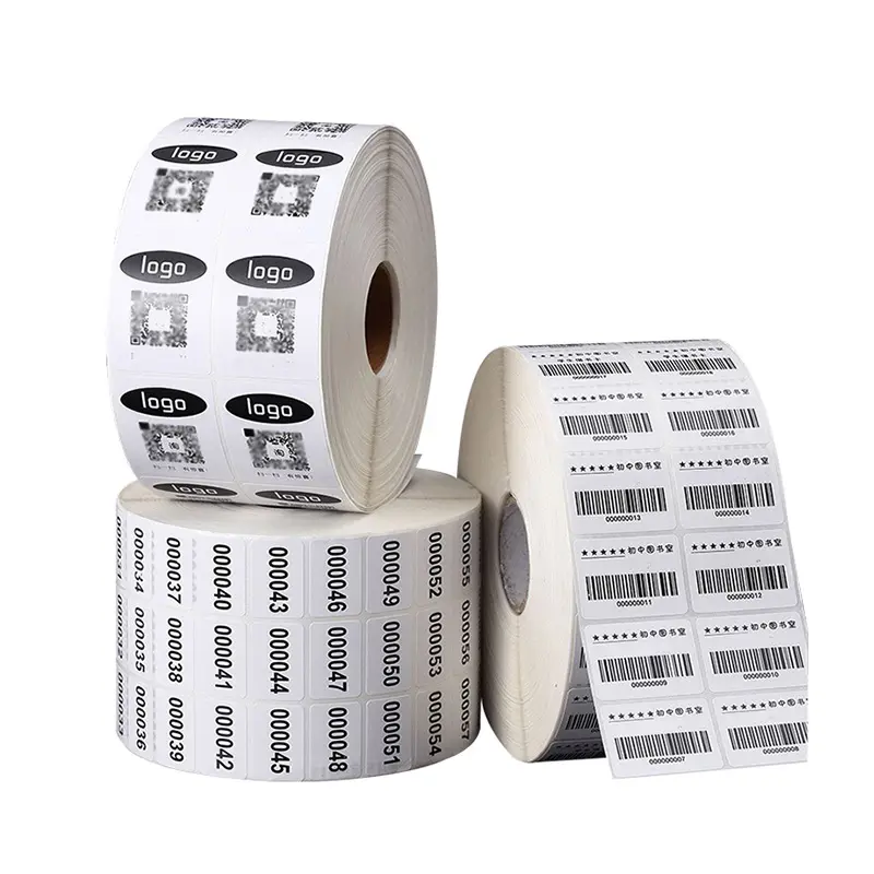 Barcode Labels Manufacturer Security Waterproof Sticker Roll