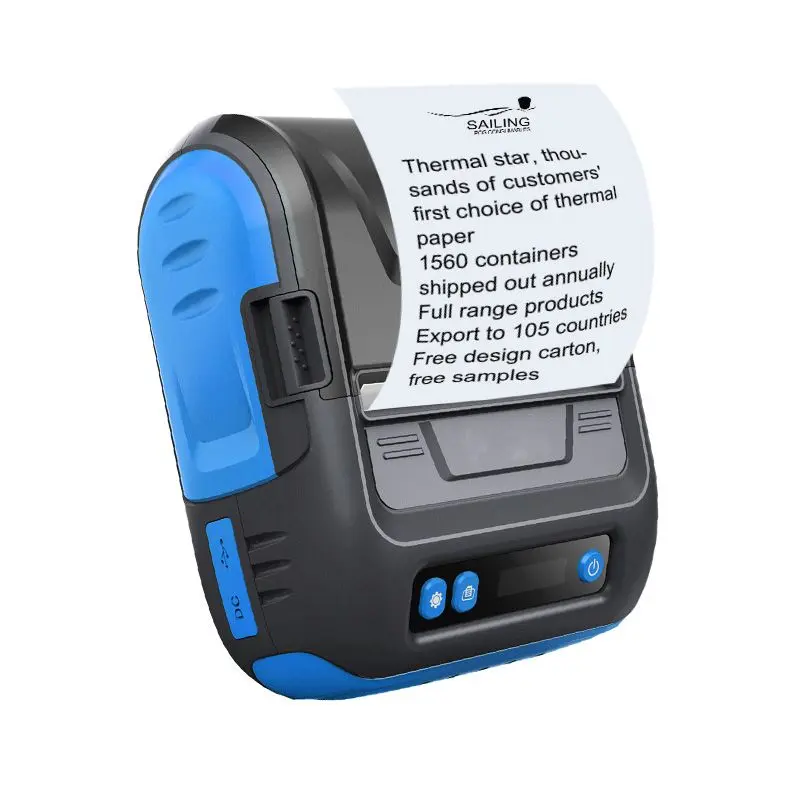 Portable thermal printer 2 in 1 label pos receipt for mobile