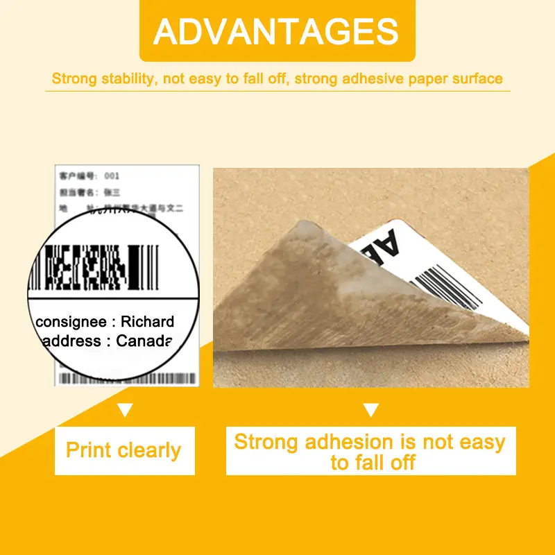 Factory custom 1-18” x 3-12”(28mm x 89mm)  thermal dymo label