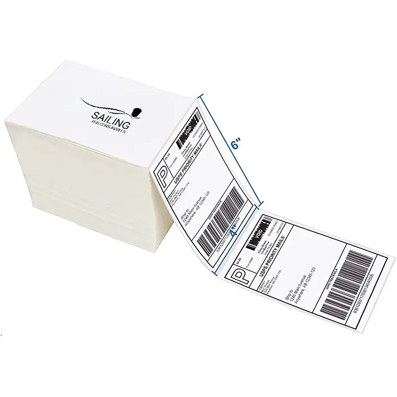 Hot sell 4″x6″ A6 Thermal Sticker Adhesive Blank Shipping Label