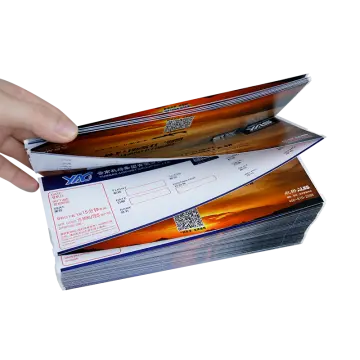 Custom Printing Thermal Paper Full Color Boarding Pass Ticket