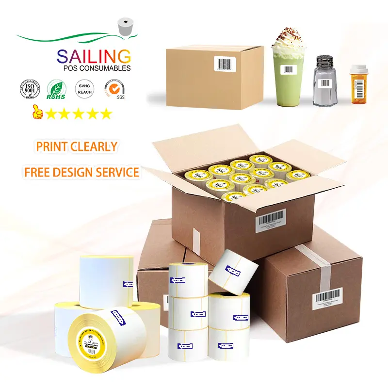 Custom Direct Thermal Labels 4X8 4 X 2 Amazon Shipping Rollo