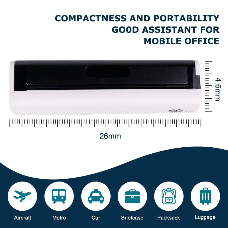 Mini portable a4 printer wireless Bluetooth handheld for mobile