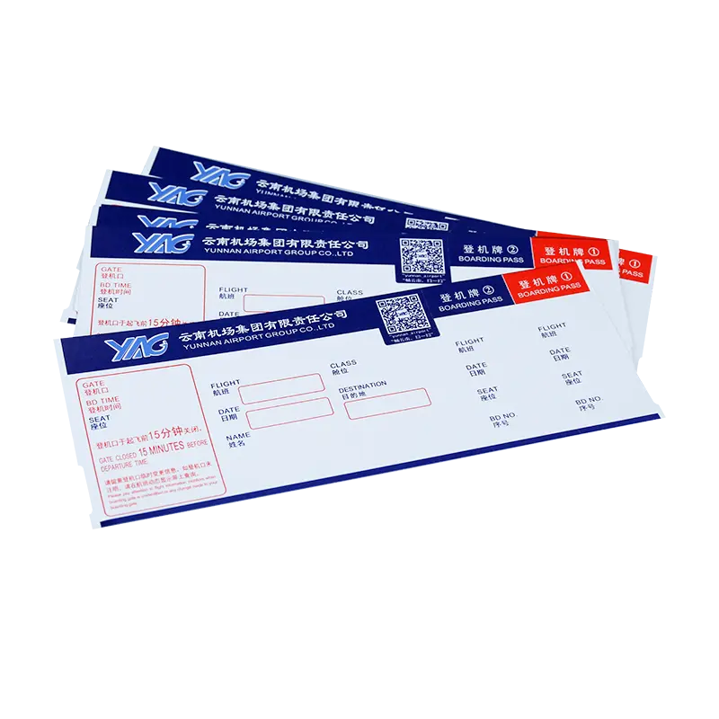 2022 Good Quality Paper Thermal -
 Factory price airline flight tickets thermal paper boarding pass – Sailing