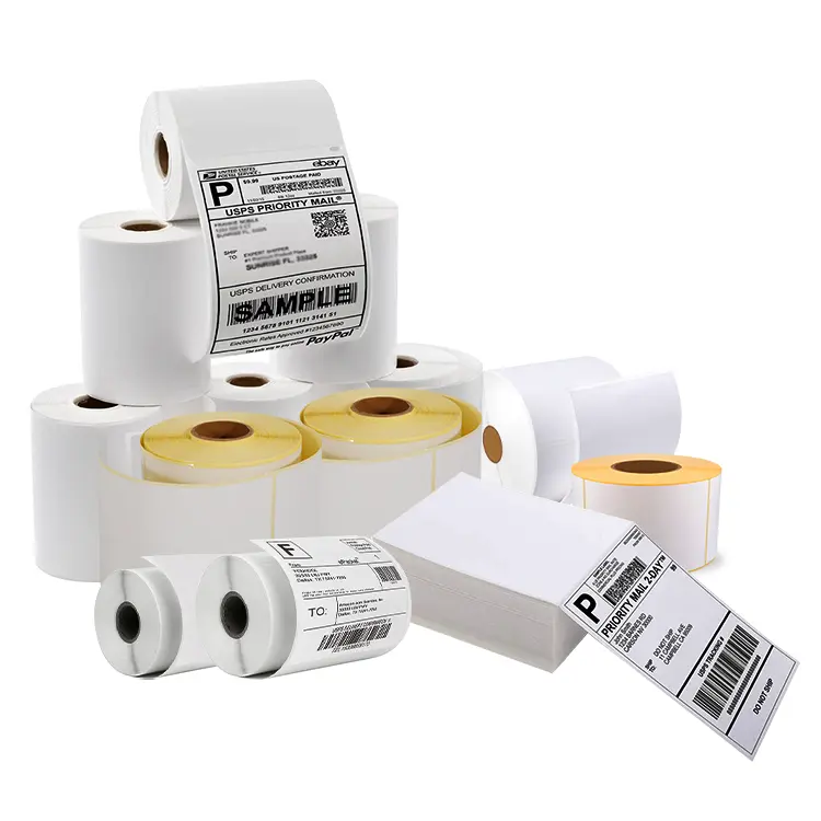 Hot sell 4″x6″ A6 Thermal Sticker Adhesive Blank Shipping Label