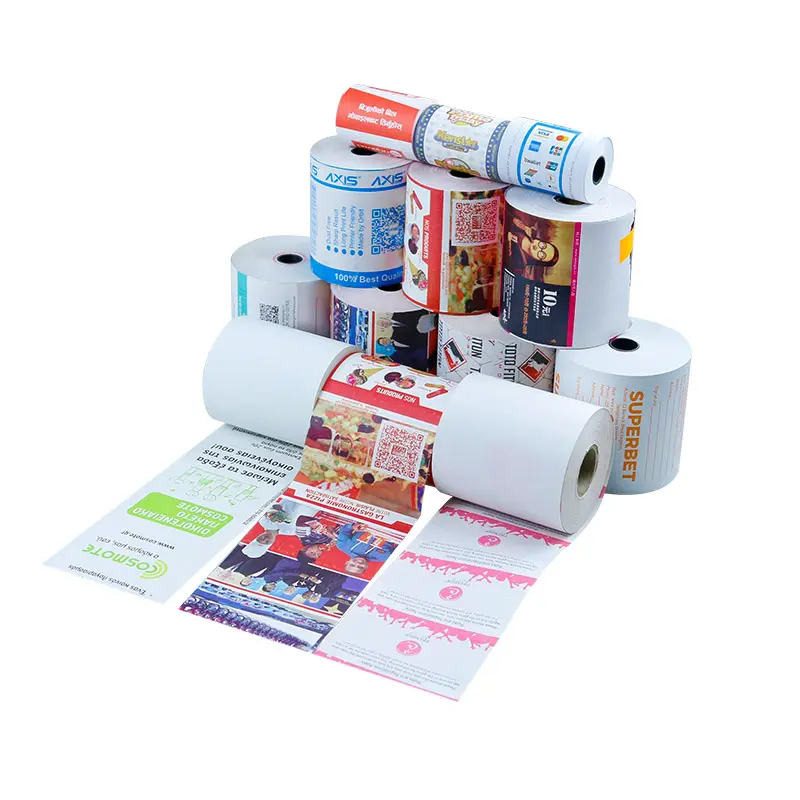 Custom Thermal Printed Receipt Paper Rolls For Pos Machine