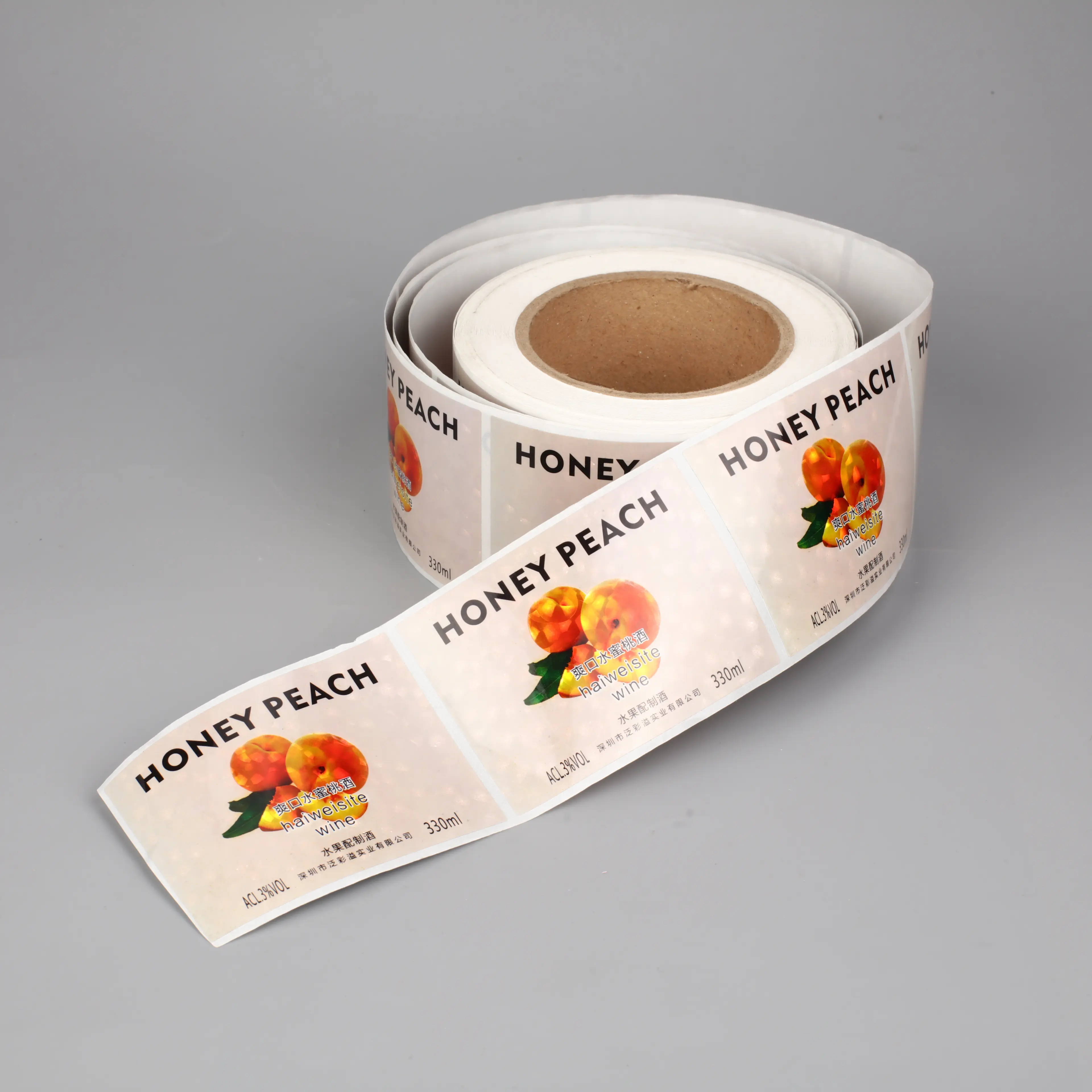 Custom Adhesive Clear Transparent Vinyl Sticker Bottle Label