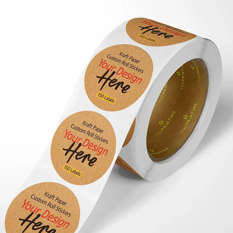 Custom Kraft Paper Labels Design Printing Brown Blank Sheets
