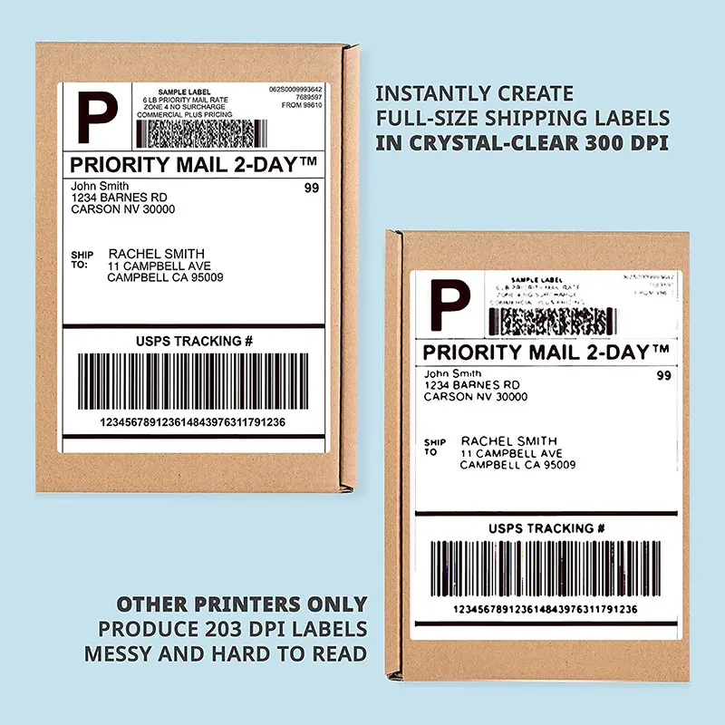 Thermal label printer 4 inch single thermal shipping label printer