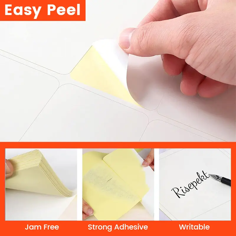 Custom A4 Labels Adhesive Sticker Blank Sheets For Printer