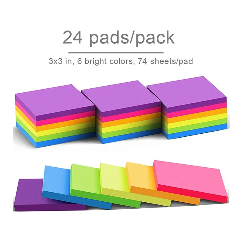 Hot sale 3×3 inches colors memo pads print sticky notes