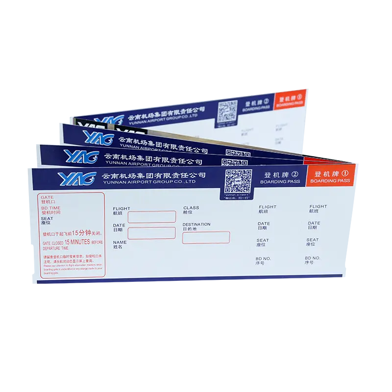 One of Hottest for 80 X 80 Thermal Paper Rolls -
 Custom Printing Thermal Paper Full Color Boarding Pass Ticket – Sailing