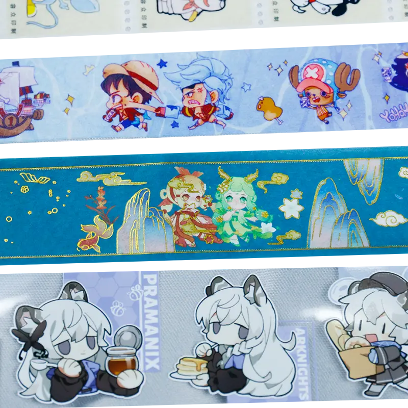 Custom Adhesive Color Decoration Masking Paper Washi Tape