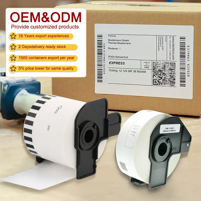 Factory custom 1-18” x 3-12”(28mm x 89mm)  thermal dymo label