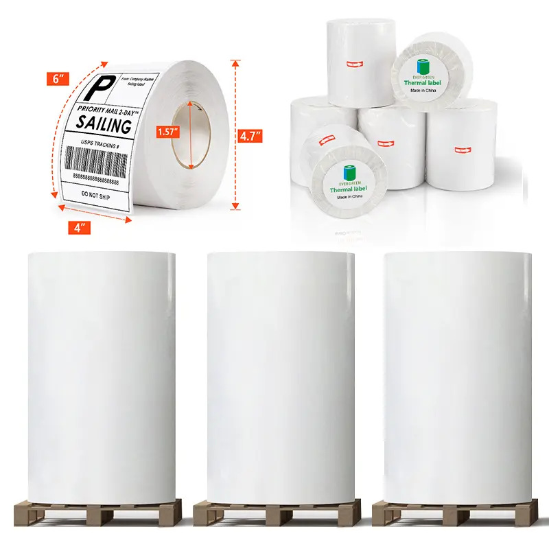 Thermal Labels Suppliers 38X28 40X22 50X25 60X40 100X50 26X16 In Saudi Arabia