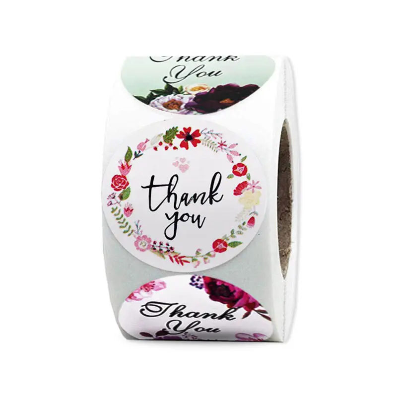 self adhesive sticker thank you packaging label sticker