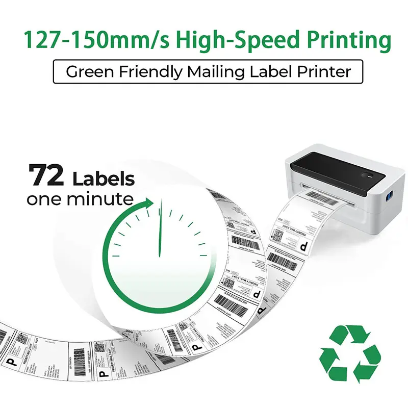 Thermal label printer 4 inch single thermal shipping label printer