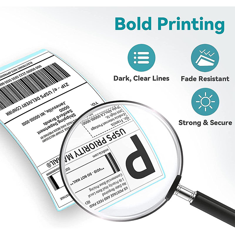 High quality a6 4″x6″ white blank thermal shipping labels