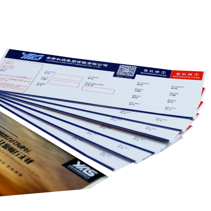 2022 Good Quality Paper Thermal -
 Factory price airline flight tickets thermal paper boarding pass – Sailing