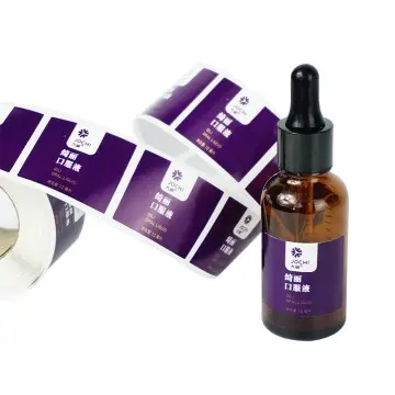 Printing waterproof clear vinyl stickers cosmetic perfume packaging bottle label