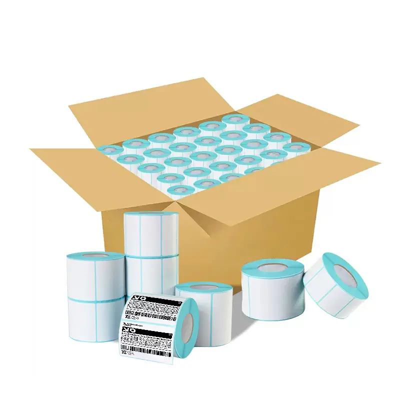 Thermal Labels Suppliers 38X28 40X22 50X25 60X40 100X50 26X16 In Saudi Arabia