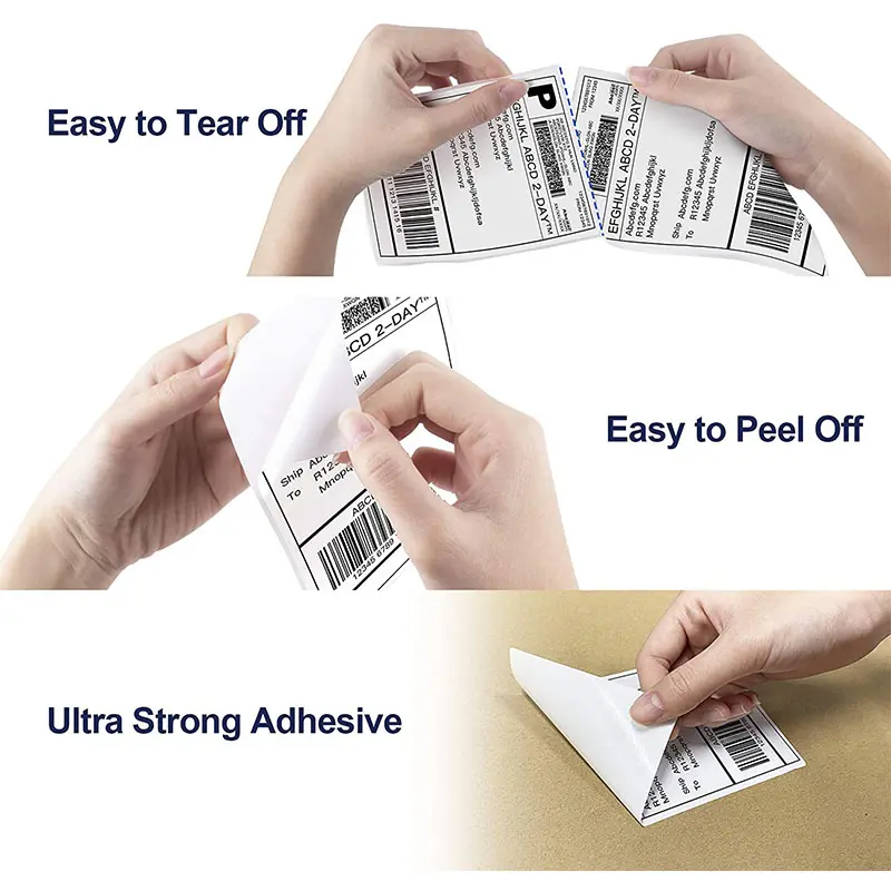 High quality a6 4″x6″ white blank thermal shipping labels