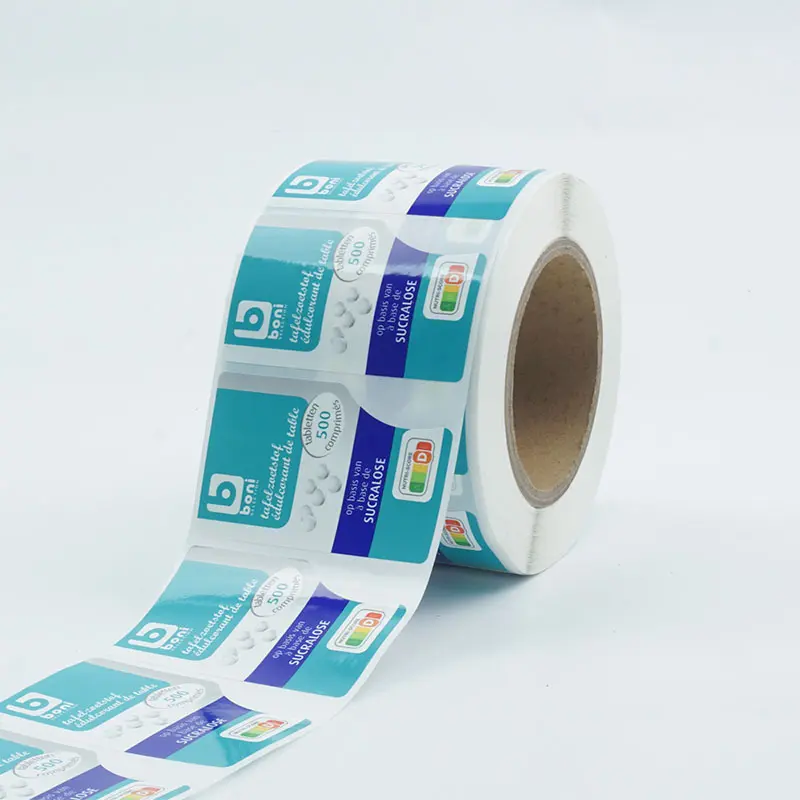 Custom printed self adhesive medical pill bottle label sticker