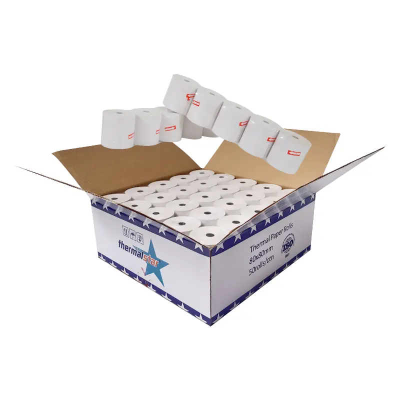 Thermal Paper Roll Company 3 1 8 X 230  Credit Card Atm Receipt Direct A4 Square